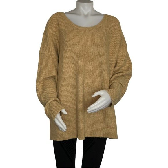 🌹Women’s Sweater Size 1X Arizona Jean Co Classic Knit Crewneck Dusty Yellow Marl - Picture 1 of 12